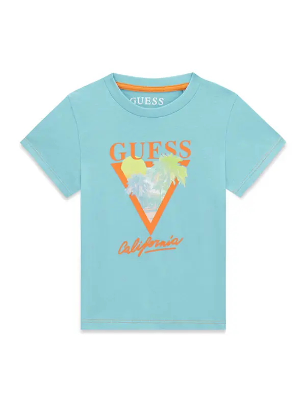 Guess Guess T-shirt N6GI10 K8HM4 Tirkizna Regular Fit