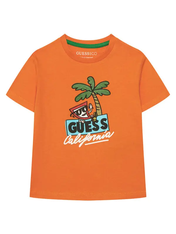 Guess Guess T-shirt N6GI12 K8HM4 Narančasta Regular Fit
