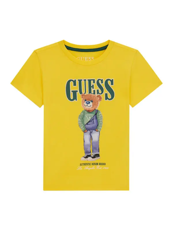Guess Guess T-shirt N6RI05 K8HM4 Žuta Regular Fit