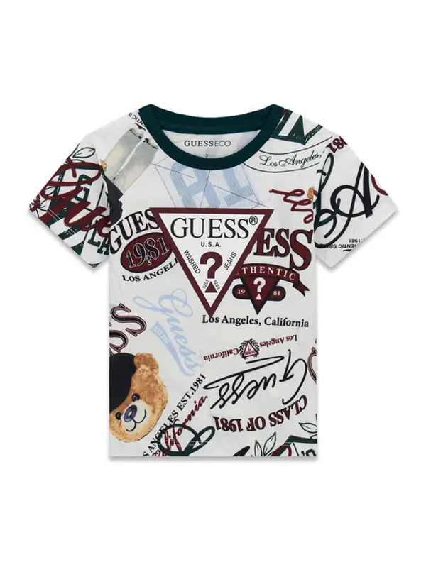 Guess Guess T-shirt N6YI21 K3876 Bijela Regular Fit