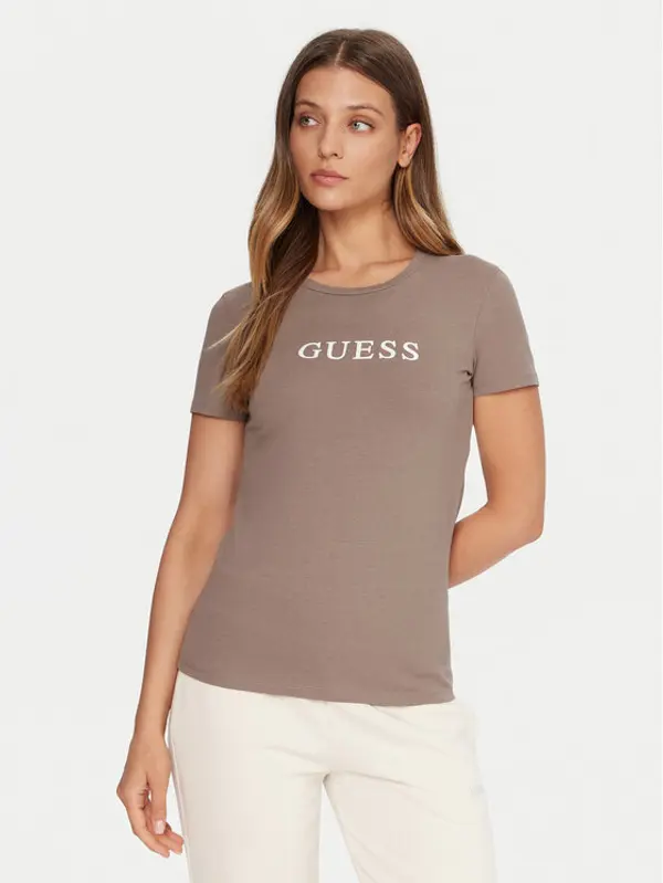Guess Guess T-shirt O5RI01 KBBU1 Bež Regular Fit