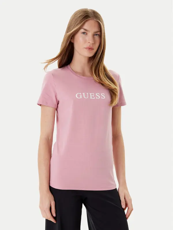 Guess Guess T-shirt O5RI01 KBBU1 Ružičasta Regular Fit