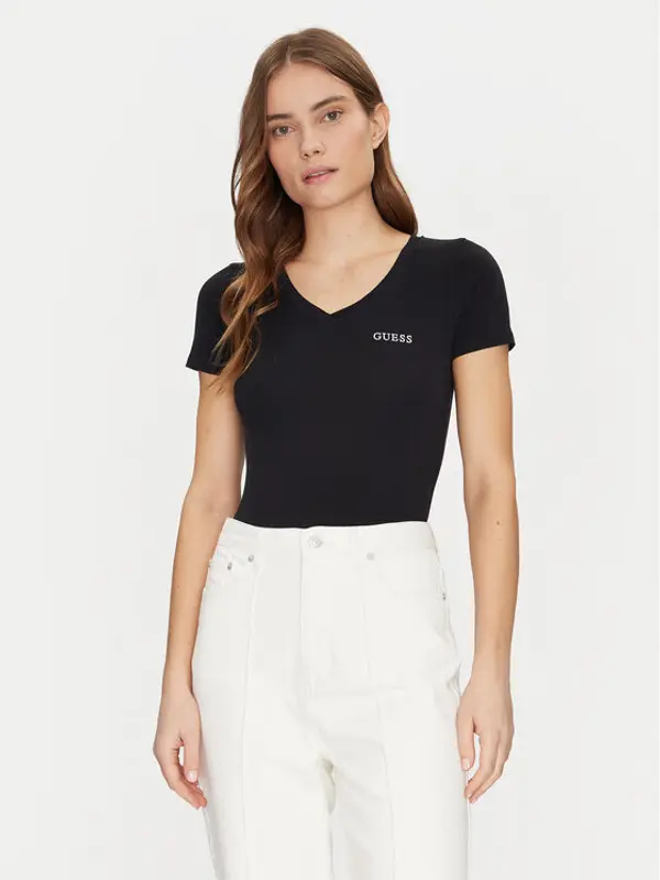 Guess Guess T-shirt O5RI02 KBBU1 Crna Regular Fit