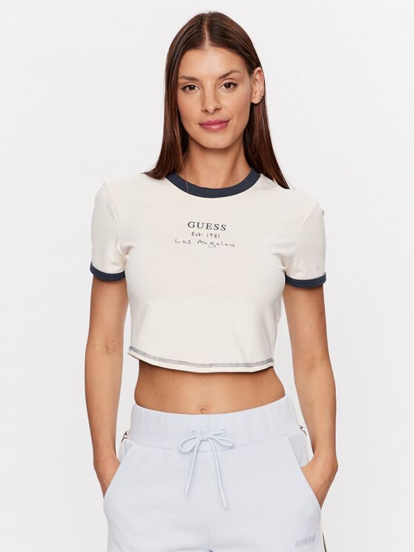 Guess Guess T-shirt Signature V3GI02 KBNW0 Ružičasta Slim Fit