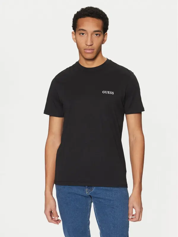 Guess Guess T-shirt U4BM03 KCAM1 Crna Regular Fit