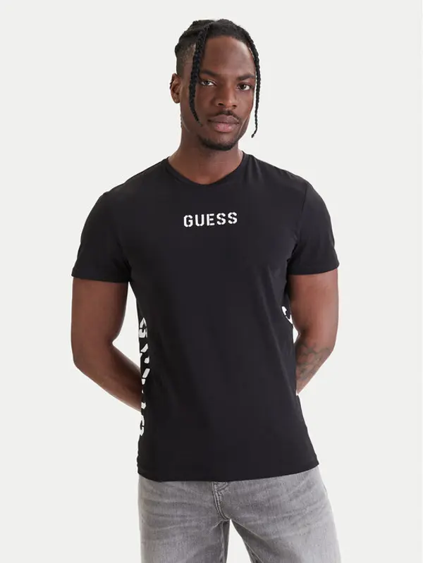 Guess Guess T-shirt U6GM00 K6YW1 Crna Regular Fit