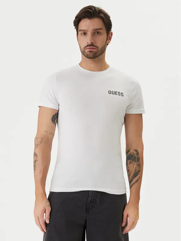 Guess Guess T-shirt U6GM03 K6YW1 Bijela Slim Fit