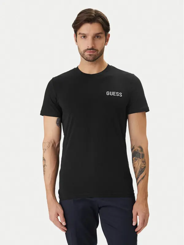 Guess Guess T-shirt U6GM03 K6YW1 Crna Slim Fit