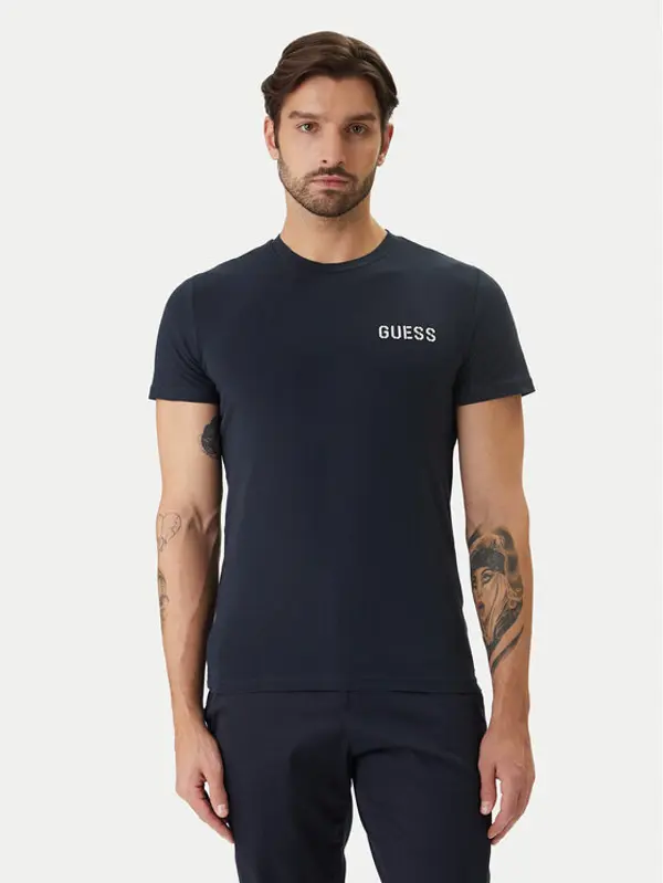 Guess Guess T-shirt U6GM03 K6YW1 Tamnoplava Slim Fit