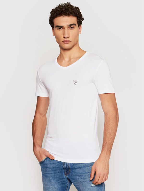 Guess Guess T-shirt U97M01 JR003 Bijela Slim Fit