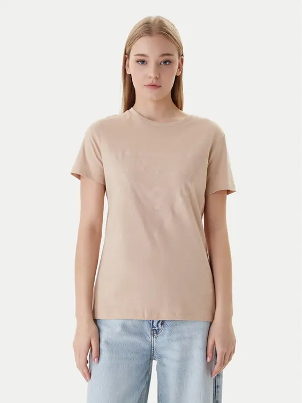 Guess Guess T-shirt V2YI07 K8HM0 Bež Regular Fit