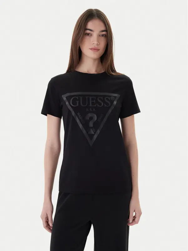 Guess Guess T-shirt V2YI07 K8HM0 Crna Regular Fit