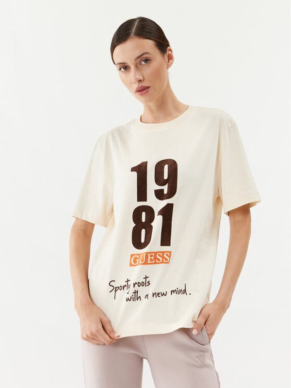 Guess Guess T-shirt V3BI00 KA260 Bež Regular Fit