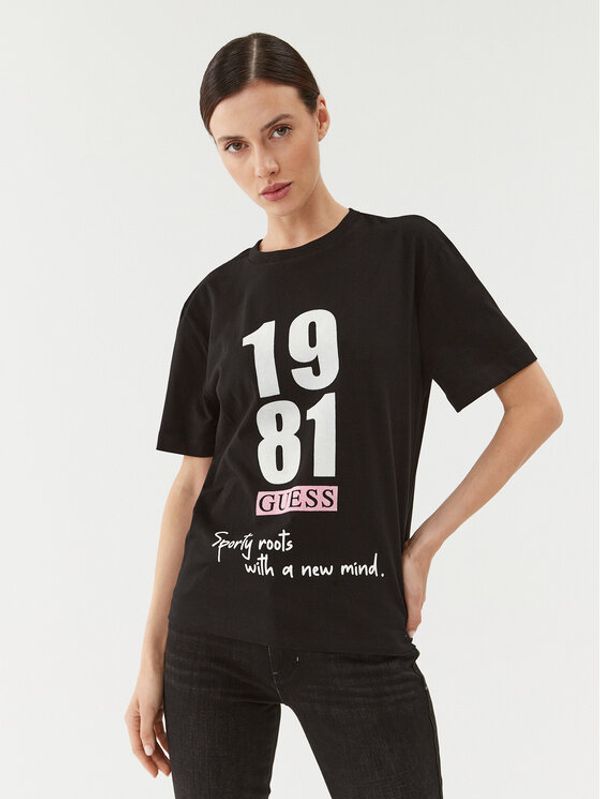 Guess Guess T-shirt V3BI00 KA260 Crna Regular Fit