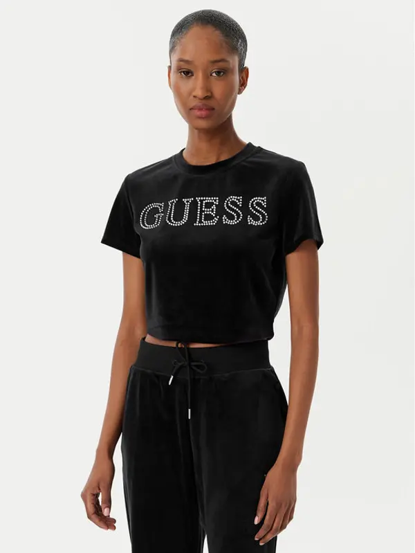 Guess Guess T-shirt V3BI01 K0232 Crna Regular Fit