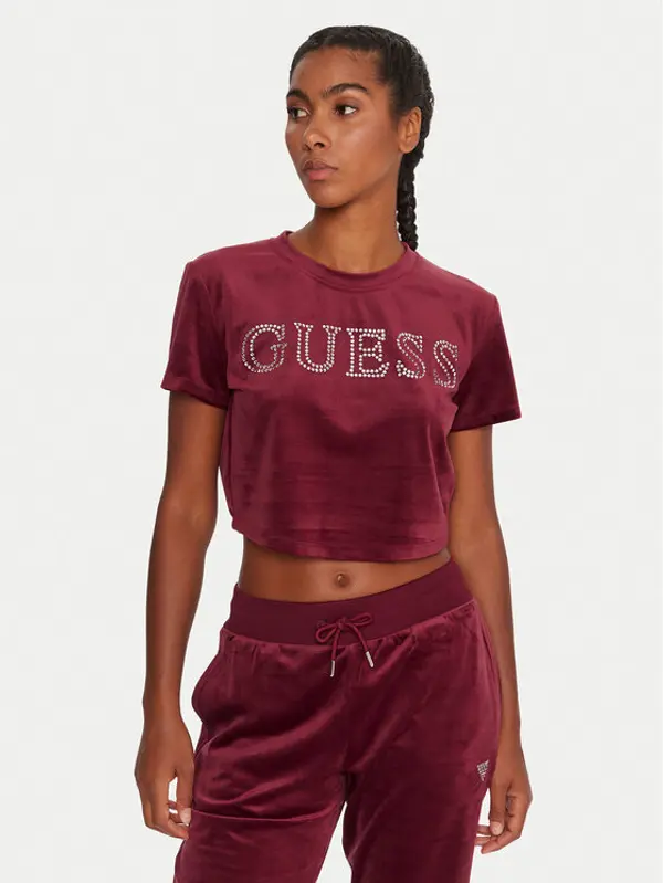 Guess Guess T-shirt V3BI01 K0232 Tamnocrvena Regular Fit