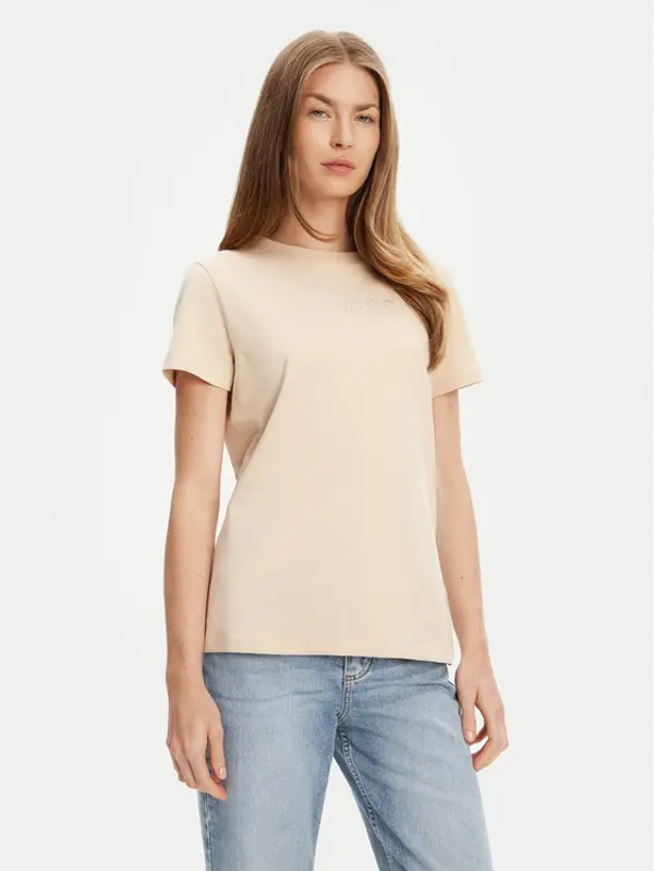 Guess Guess T-shirt V3BI11 J1314 Bež Regular Fit