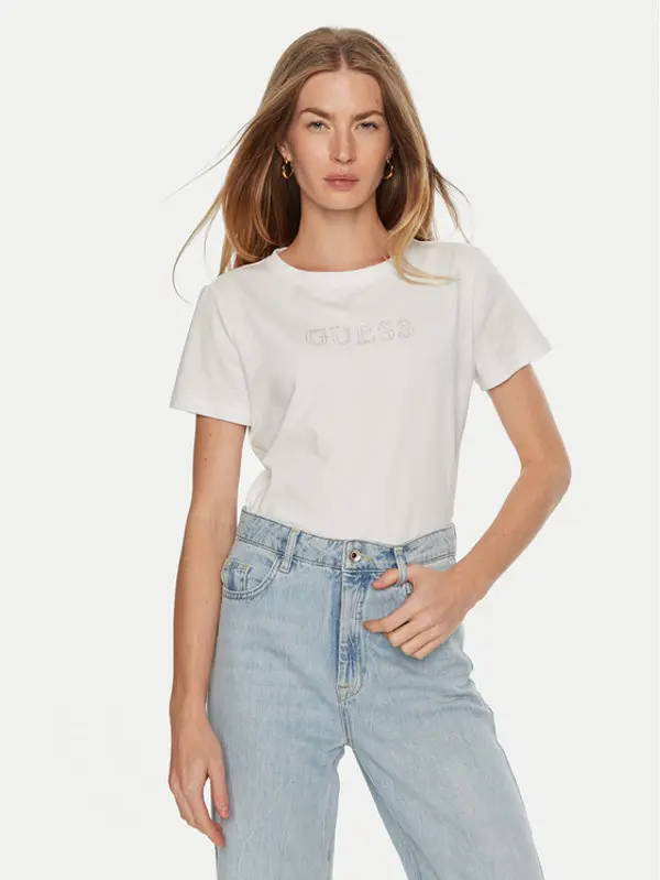 Guess Guess T-shirt V3BI11 J1314 Bijela Regular Fit