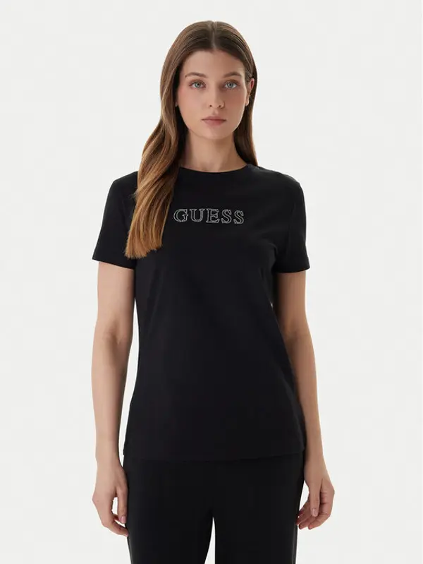 Guess Guess T-shirt V3BI11 J1314 Crna Regular Fit