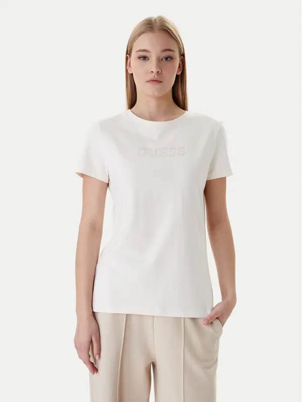 Guess Guess T-shirt V3BI11 J1314 Écru Regular Fit