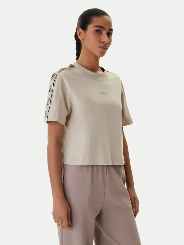 Guess Guess T-shirt V3RI08 I3Z14 Bež Regular Fit