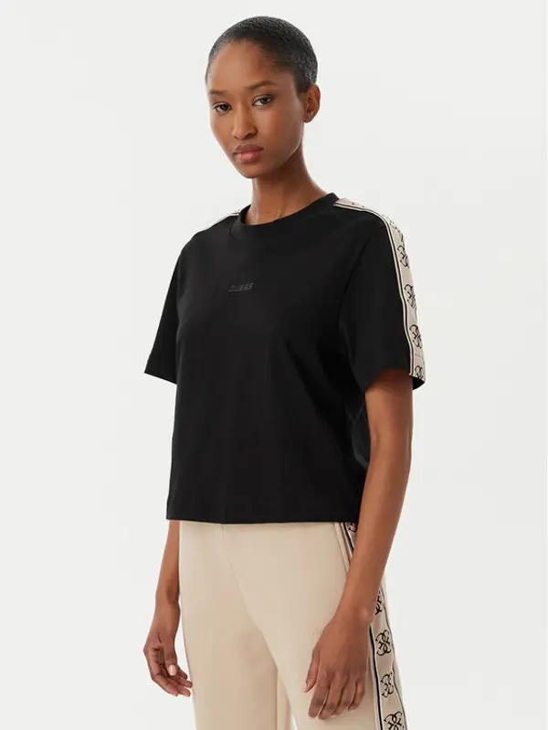 Guess Guess T-shirt V3RI08 I3Z14 Crna Relaxed Fit