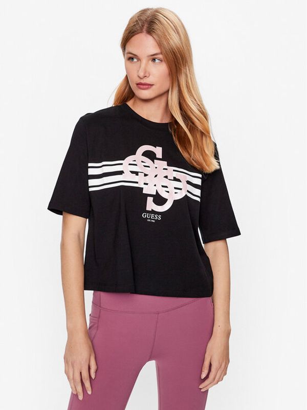 Guess Guess T-shirt V3YI11 I3Z14 Crna Regular Fit