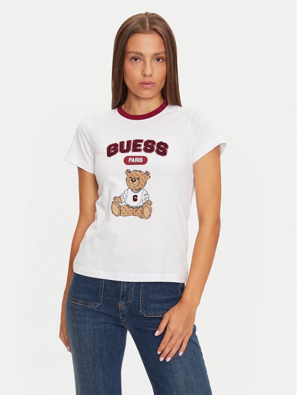 Guess Guess T-shirt V4BI10 KA260 Bijela Regular Fit