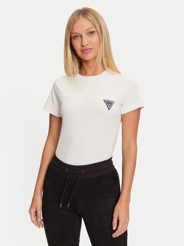 Guess Guess T-shirt V4BI19 J1314 Écru Slim Fit
