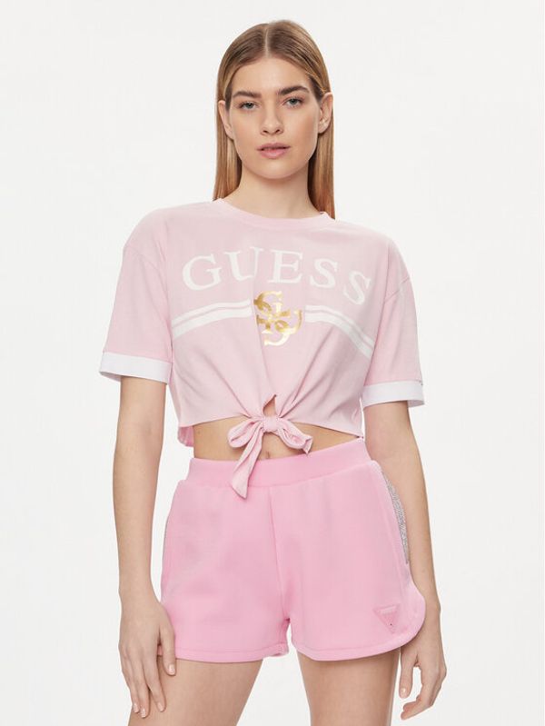 Guess Guess T-shirt V4GI00 I3Z14 Ružičasta Boxy Fit