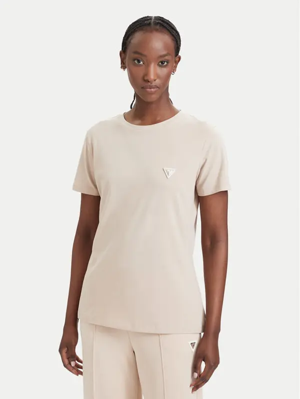 Guess Guess T-shirt V4YI09 J1314 Bež Regular Fit