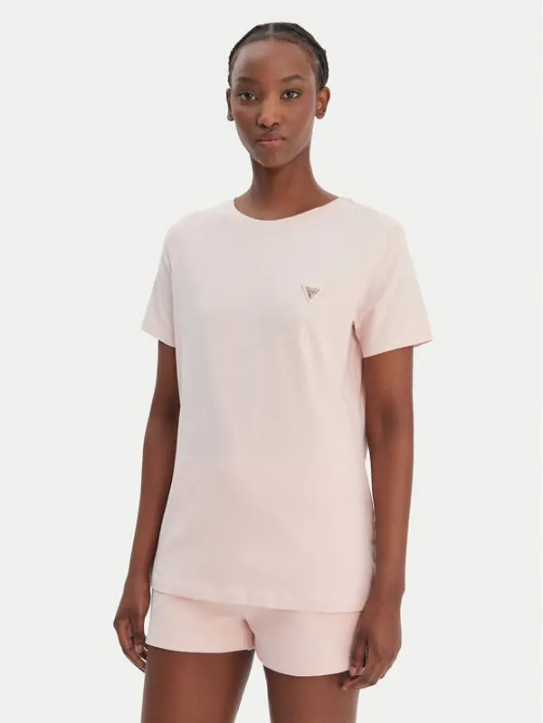 Guess Guess T-shirt V4YI09 J1314 Ružičasta Regular Fit
