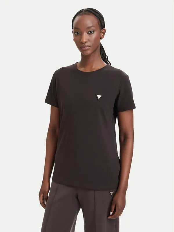 Guess Guess T-shirt V4YI09 J1314 Tamno smeđa Regular Fit