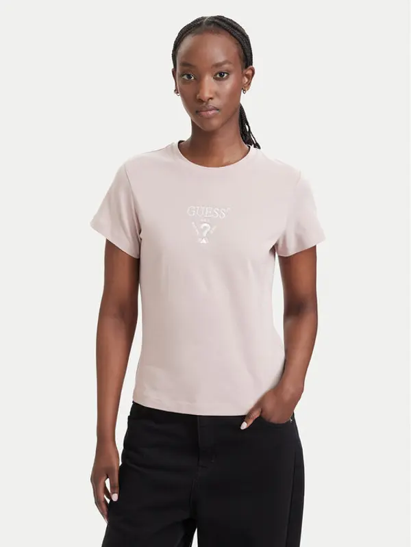 Guess Guess T-shirt V4YI21 KCDH1 Ružičasta Regular Fit