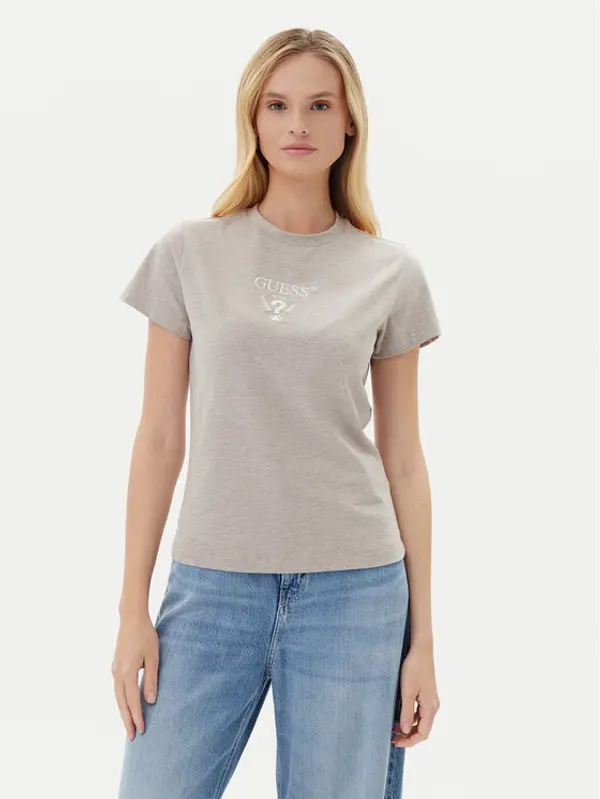 Guess Guess T-shirt V4YI21 KCDH1 Siva Slim Fit