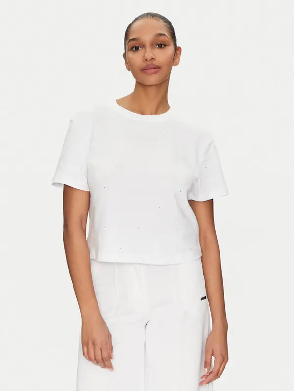 Guess Guess T-shirt V5GI00 I3Z14 Bijela Boxy Fit