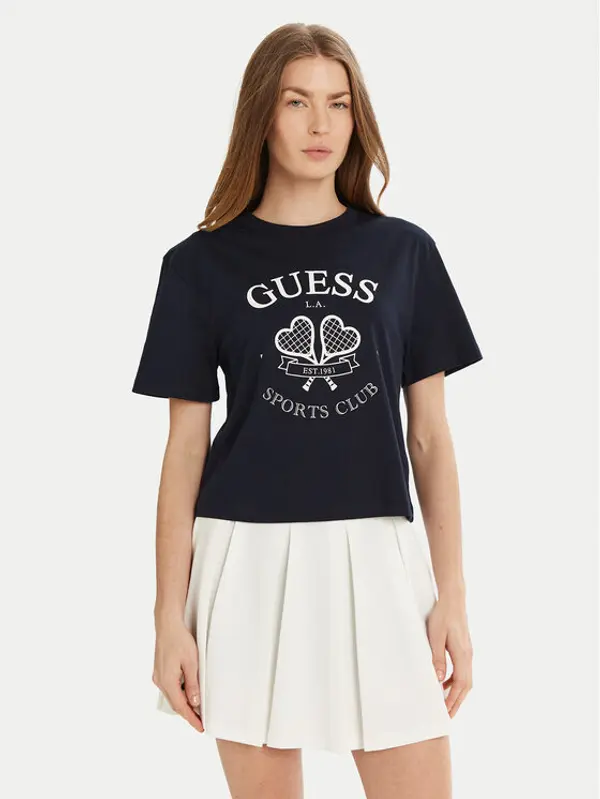 Guess Guess T-shirt V5GI04 I3Z14 Tamnoplava Regular Fit