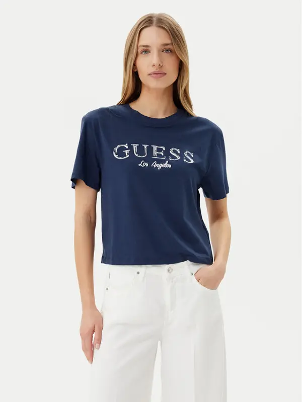 Guess Guess T-shirt V5GI09 K9RM1 Tamnoplava Regular Fit