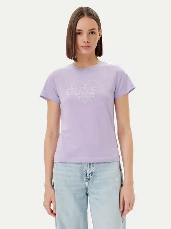 Guess Guess T-shirt V5GI10 K9RM1 Ljubičasta Regular Fit