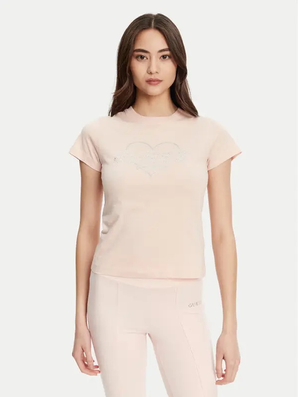 Guess Guess T-shirt V5GI10 K9RM1 Ružičasta Regular Fit