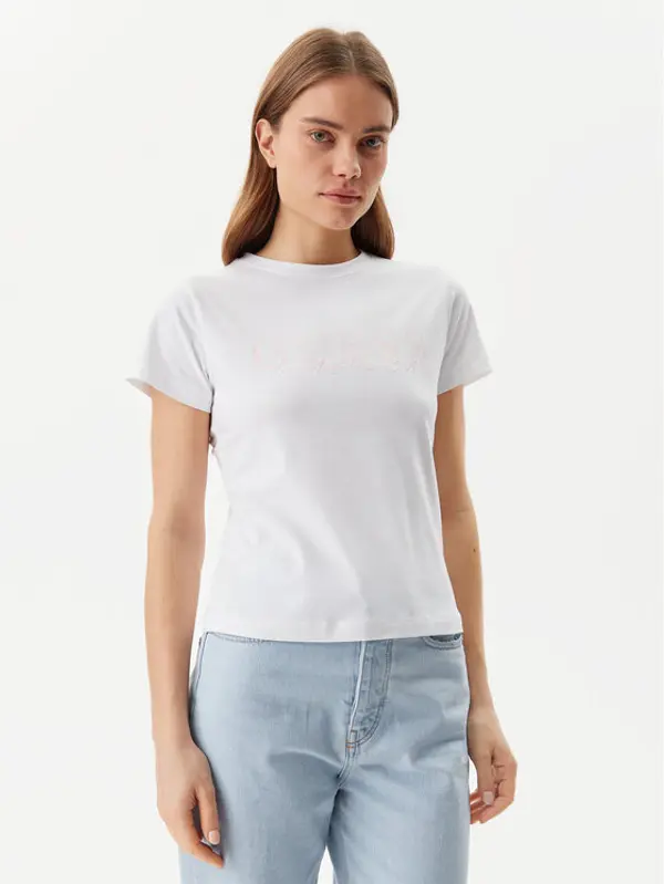 Guess Guess T-shirt V5GI15 J1314 Bijela Slim Fit