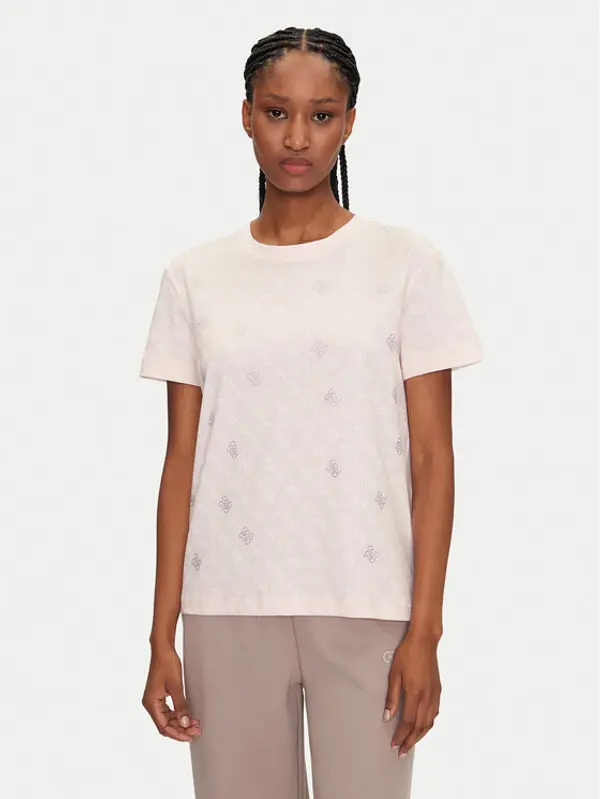 Guess Guess T-shirt V5GI16 I3Z14 Ružičasta Regular Fit