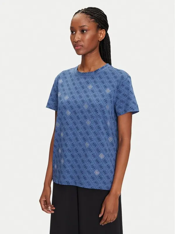 Guess Guess T-shirt V5GI16 I3Z14 Tamnoplava Regular Fit