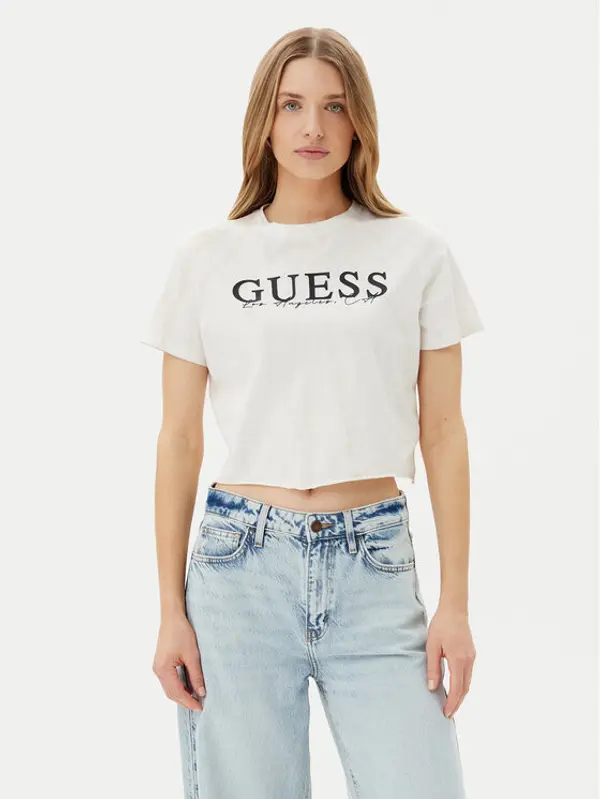 Guess Guess T-shirt V5GI19 I3Z14 Écru Regular Fit