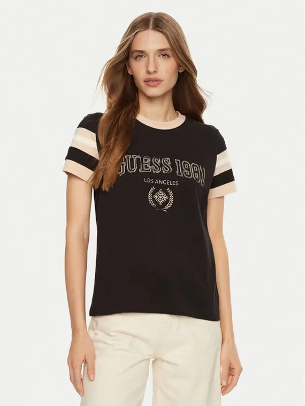 Guess Guess T-shirt V5RI00 KA260 Smeđa Regular Fit