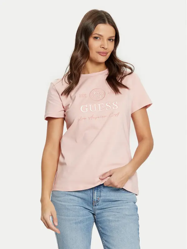 Guess Guess T-shirt V5RI05 J1314 Ružičasta Regular Fit