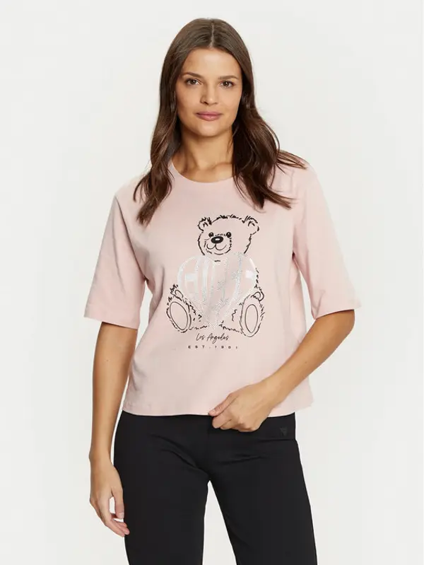 Guess Guess T-shirt V5RI09 I3Z14 Ružičasta Regular Fit