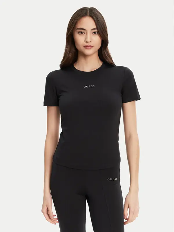 Guess Guess T-shirt V5RI10 KCD02 Crna Regular Fit
