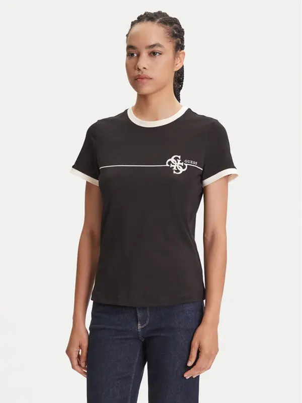 Guess Guess T-shirt V5YI01 J1314 Crna Regular Fit
