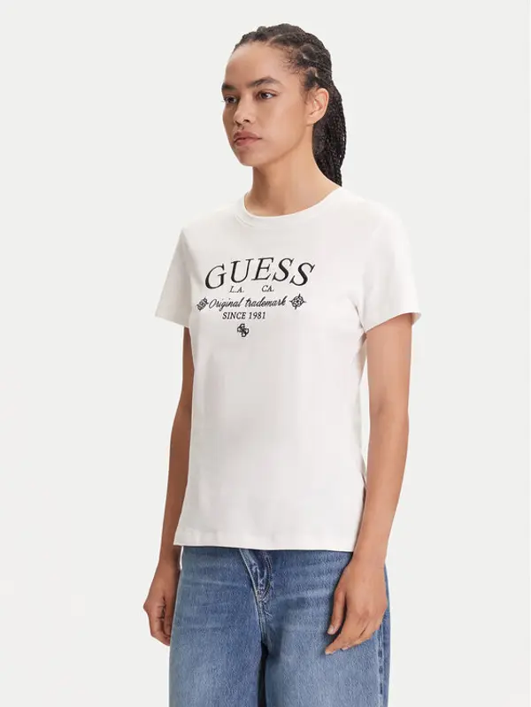 Guess Guess T-shirt V5YI03 I3Z14 Bijela Regular Fit